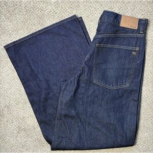 NEW Madewell Jeans Womens 28 Blue Superwide Leg High Waist Denim Pants